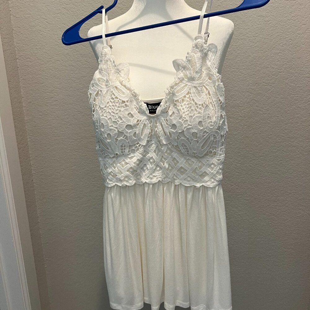 Blue B Collection Crochet Jersey Tunic Cami